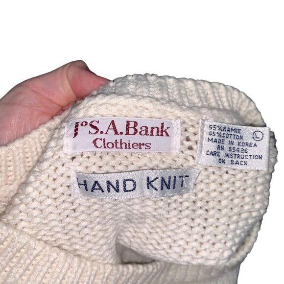 JoS. A. Bank Vintage 1980's Women's Knit Sweater Vest Large Noah's Ark Hand Knit - Picture 6 of 6